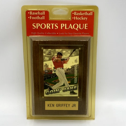 MLB Ken Griffey Jr Sports Plaque Cleveland Indians Collectible Wood Frame Good Cover
