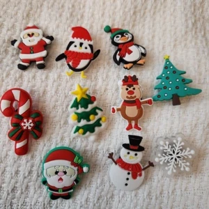 Set of 10 pcs for Crocs Sandals Charms Christmas inspired icons - Santa tree etc - Picture 1 of 5