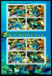 Micronesia 2009 Mandarinfish - WWF Mint MNH Miniature Sheet SC 848e - Picture 1 of 1