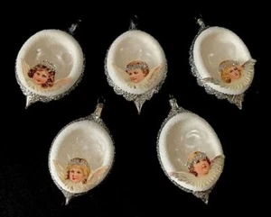 Weihnachtsschmuck Einzug Merkur Glas Engel Schrott Glimmer Handarbeit - Bild 1 von 8