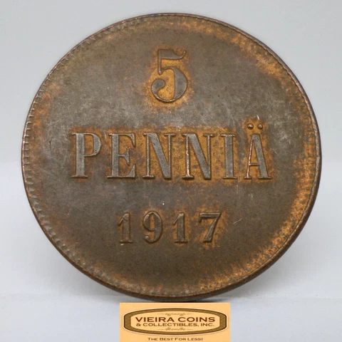 1917 Finland 5 Pennia - #C29788NQ Cover