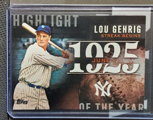 Lou Gehrig 2015 Topps Highlight of the Year #H-1