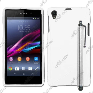 Housse Etui Coque Silicone Motif S-line Blanc Sony Xperia Z1 L39H + Stylet - Photo 1 sur 1