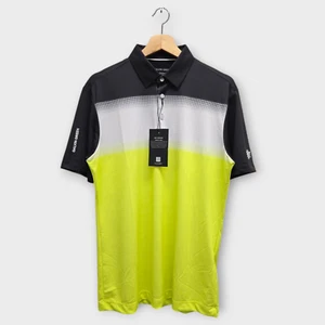 Galvin Green Golf Men's Polo Shirt Mo Pattern w/Logo (Black/Lime) - Medium (M) - Picture 1 of 3
