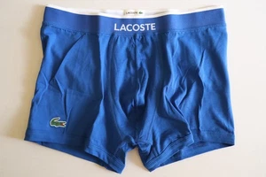 NUOVO Slip Boxer Uomo Lacoste Cotone Elasticizzato - Blu - Medium/M - Foto 1 di 1