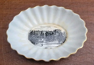 Vintage Adderley Bone China Lawley View England kleiner gekräuselter Schmuckteller Aschenbecher - Bild 1 von 7