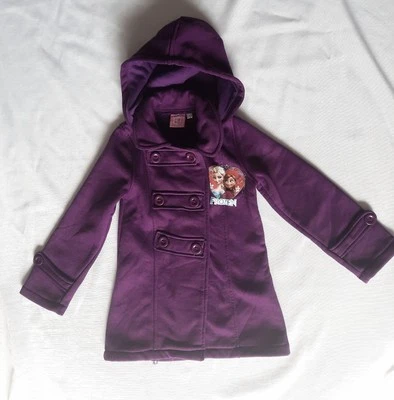 Abrigo Chaqueta con Capucha Polar Púrpura Kool Look Niña Talla 5 Frozen Elsa & Ana Foto 1 de 4