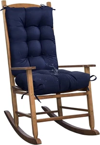 Cojin Silla Interior Exterior Respaldo Alto Impermeable Reclinable Azul Marino - Imagen 1 de 12
