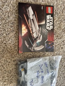 LEGO Star Wars Sith Infiltrator 7663 Darth Maul Complete Set