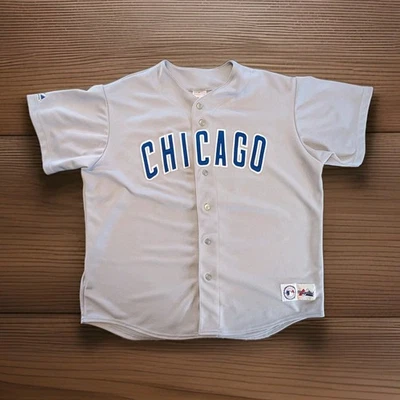 Camiseta deportiva de visitante gris vintage de los Chicago Cubs Sammy Sosa #21 MLB MAJESTIC para hombre 2XL Foto 1 de 4