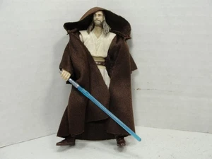 Hasbro Star Wars 2009 Modellino Qui-Gon Jinn Collezione Vintage 3,75" - Foto 1 di 2
