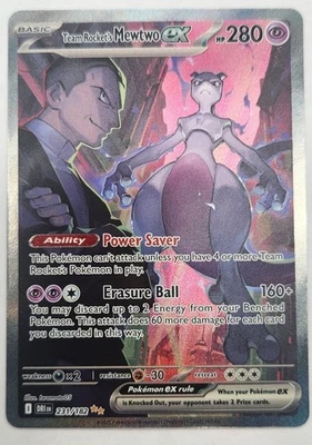 Pokemon Team Rocket's Mewtwo ex 231/182 Sv10: Destined Rivals Holo SIR - Image 1 of 2