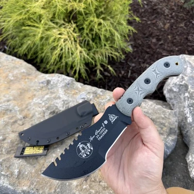 TOPS Tom Brown Tracker T-2 Knife – 1095HC Steel, Micarta Handle, Kydex Sheath - Image 1 of 4