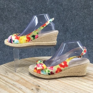 Natural Soul by Naturalizer Sandals Womens 9 M Brie Slingback Multicolor Wedge - Picture 1 of 18