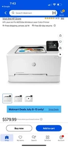 HP LaserJet Pro M255dw Printer - White - Zdjęcie 1 z 4