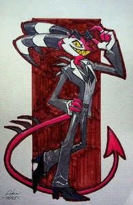 Hellava Boss 2019 Alex Hipolito SIGNED Hand Painted Convention Pinup Hellaverse - Picture 1 of 2