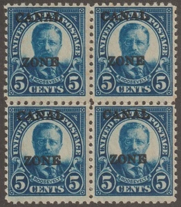EDSROOM-20315 Canal Zone 86 MNH 1925-28 Block of 4 Roosevelt CV$25 - Picture 1 of 2