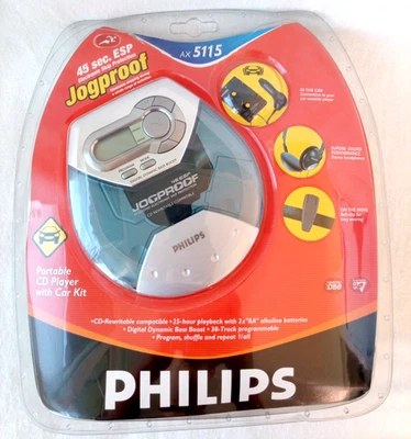 Philips Jogproof 45 Sec Tragbarer CD Player AX5115 Bass Boost Vintage BRANDNEU! - Bild 1 von 4