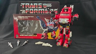 1985 Inferno Autobot Search & Rescue w/Box & Instructions Hasbro G1 Transformers - Image 1 of 4