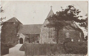 Vintage Postcard. Suffolk, Felixstone Parish Church "Christchurch" Pictorial "P - Picture 1 of 2