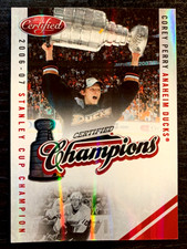 Corey Perry 10-11 CERTIFIED CHAMPIONS MIRROR RED /250 REFRACTOR # 14 SP 2010-11