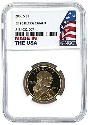 2005 S Sacagawea Dollar NGC PF70 Ultra Cameo Made In USA Holder - Image 1 of 2
