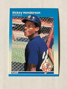Rickey Henderson 1987 Fleer Baseball Card #101 New York Yankees