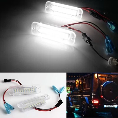 2x Luces LED blancas de matrícula para Mercedes-Benz G55 AMG Wagon W463 2003-2011 Foto 1 de 4