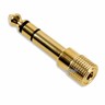 3.5mm to 6.35mm gold headphone jack plug audio adaptor