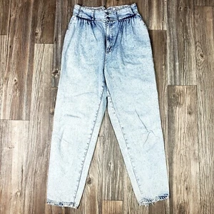 GITANO High Rise Acid Wash White Wah Crop Ankle Mom Jeans Size 10 Tapped Leg - Bild 1 von 12