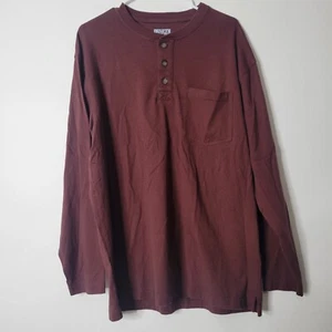 Duluth Men Size M Longtail T Red Brown 100% Cotton Long Sleeve Shirt - Picture 1 of 3