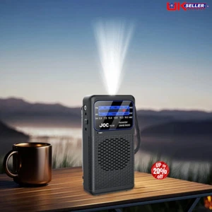 Portable AM/FM/SW Radio Battery Operated Radio with LED Flashlight Small Radio - Picture 1 of 7