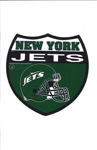 New York NY Jets Plaque Interstate Shield Sign Helmet Logo Plastic NFL 1990's - Picture 1 of 4