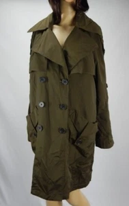 Women's BCBGeneration Olive Green Button-Front Trench Coat, Size Small (no belt) - Picture 1 of 8