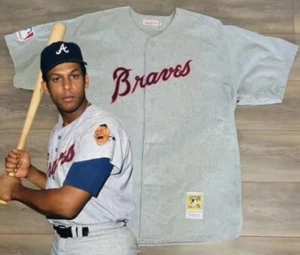 AUTHENTIC VINTAGE MITCHELL NESS ORLANDO CEPEDA BRAVES JERSEY 56 3XL  - Picture 1 of 10