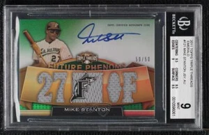 2011 Triple Threads Future Phenoms Emerald 50/50 Giancarlo Stanton BGS 9 Auto - Picture 1 of 3