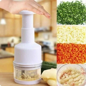 TAGLIACIPOLLE TRITA VERDURE FRUTTA MANUALE AFFETTA LAMA ACCIAIO INOSSIDABILE - Foto 1 di 7