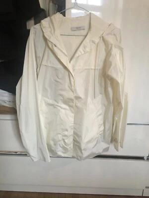 CHAQUETA DE LLUVIA TRANSPARENTE TRANSPARENTE TRANSPARENTE PRADA CREMA LECHE BLAZER S M 4 6 TOP MIU Foto 1 de 4