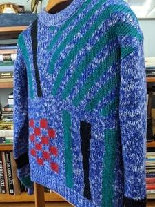Vintage 1980s CREDENTIALS Casual Sportswear Y18 XL Adult S/M Acrylic Sweater - Picture 1 of 4