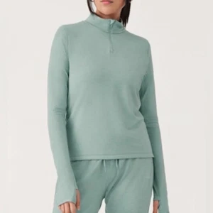 NWT Allbirds Plus Size Green Natural Ari Mod Layer Half Zip Pullover - Size 3XL - Picture 1 of 11