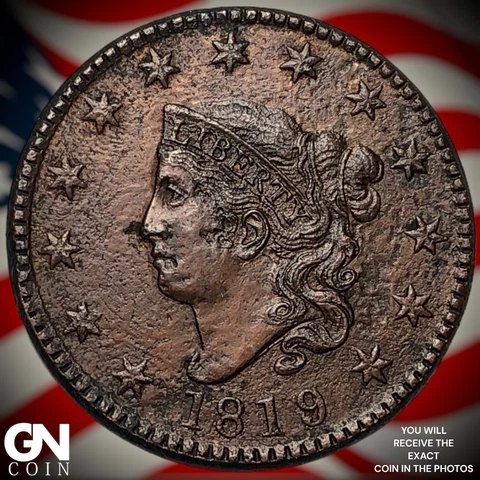 1819 Coronet Head Large Cent   Q0685 Cover