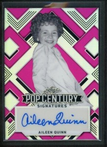 2022 AILEEN QUINN 2/8 AUTO LEAF POP CENTURY REFRACTOR SIGNATURES AUTOGRAPHS