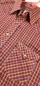 Wrangler Vintage 60er Single Nadel Ranchwear Pearl Snap Herren Shirt XXL - Bild 1 von 8