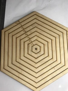 Holz Sechseck Schablonen Set Kreiselschnitt Quilt Holzschablone Quilten - Bild 1 von 2