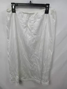 Vintage Deena Womens Slip Large White Skirt Elastic Waist Under Garment Nylon - Picture 1 of 10