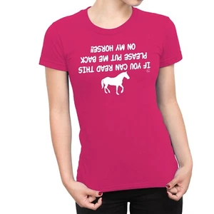 Camiseta 1Tee para mujer If You Can Read This Put Me Back On My Horse - Imagen 1 de 25
