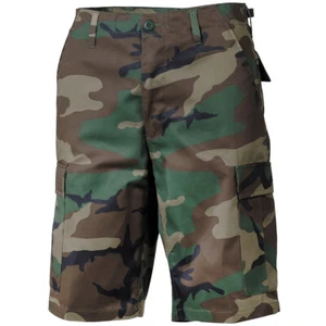 MFH Hombres Pantalón Cortos Bermudas US BDU Militar Combate Caza Woodland Camo - Imagen 1 de 7
