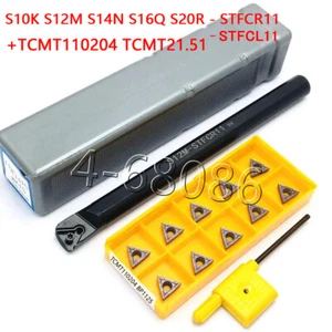 Inserto in carburo TCMT21.51 BP1125 + portautensili tornio S10K-STFCL11 10x125mm - Foto 1 di 6