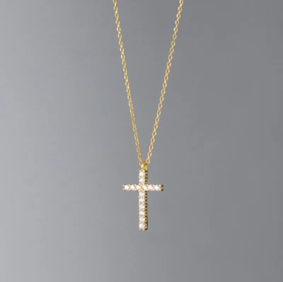 Collar colgante de plata de ley 925 micro pavé circonita cúbica pequeña cadena de 16+2" D13 Foto 1 de 4