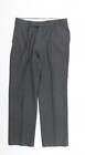 merit collection Mens Grey Polyester Trousers Size 34 L27 in Regular